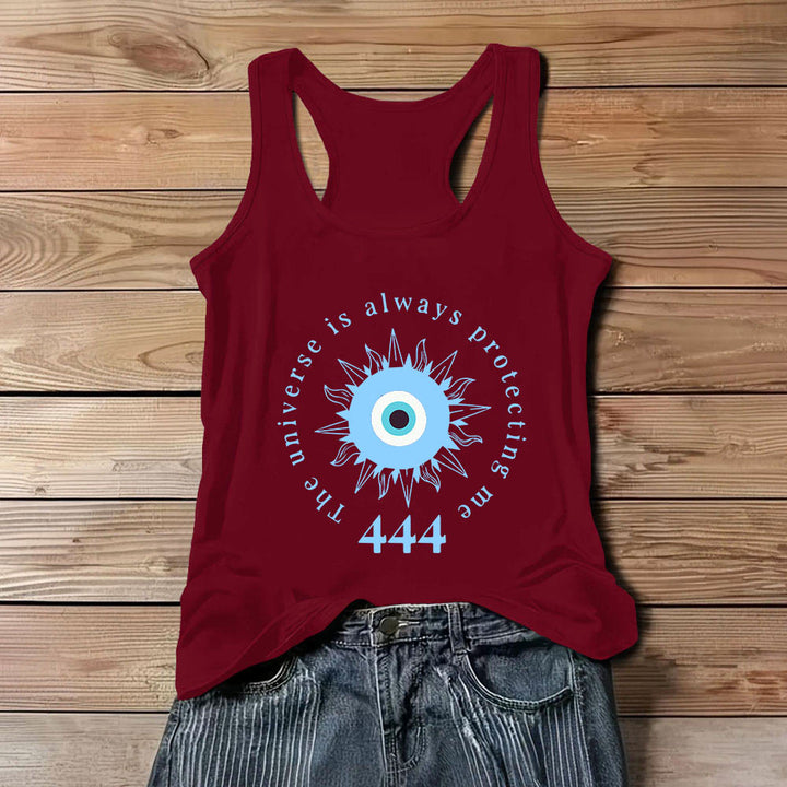 Olivenorma "444" - Camiseta espiritual de tirantes con protección contra el mal de ojo - Rojo - 3XL - image 10