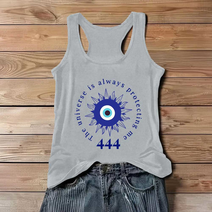 Olivenorma "444" - Camiseta espiritual de tirantes con protección contra el mal de ojo - Gris - 3XL - image 8