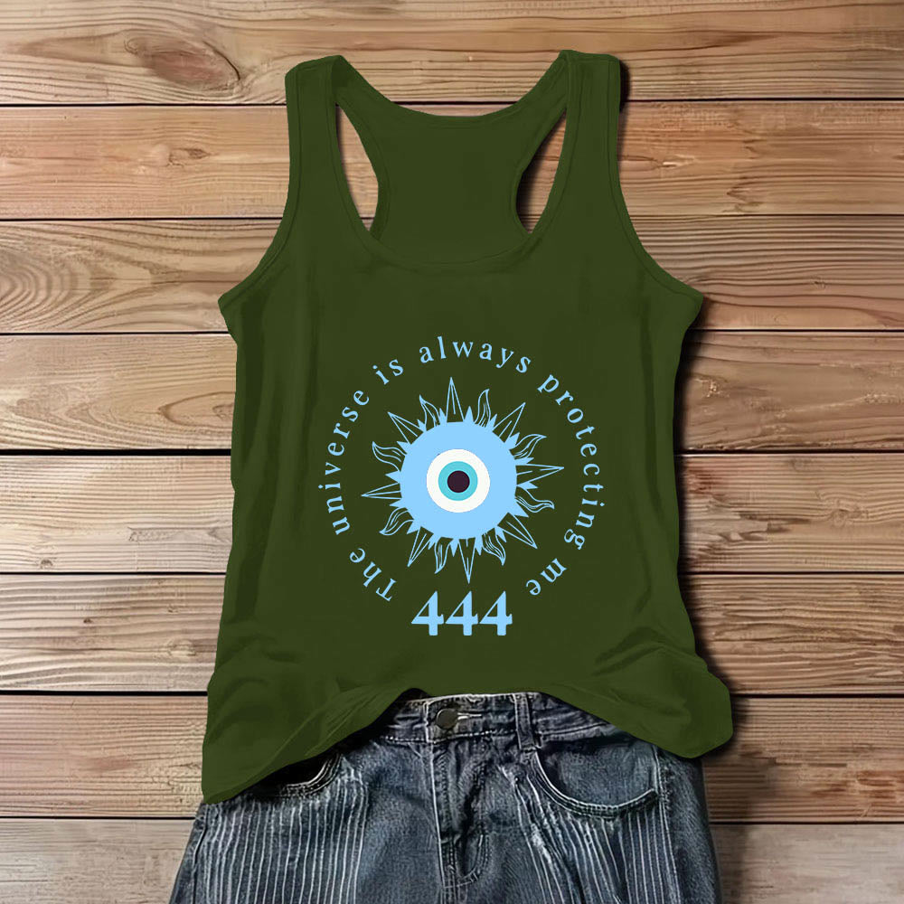 Olivenorma "444" - Camiseta espiritual de tirantes con protección contra el mal de ojo - Verde - 3XL - image 12