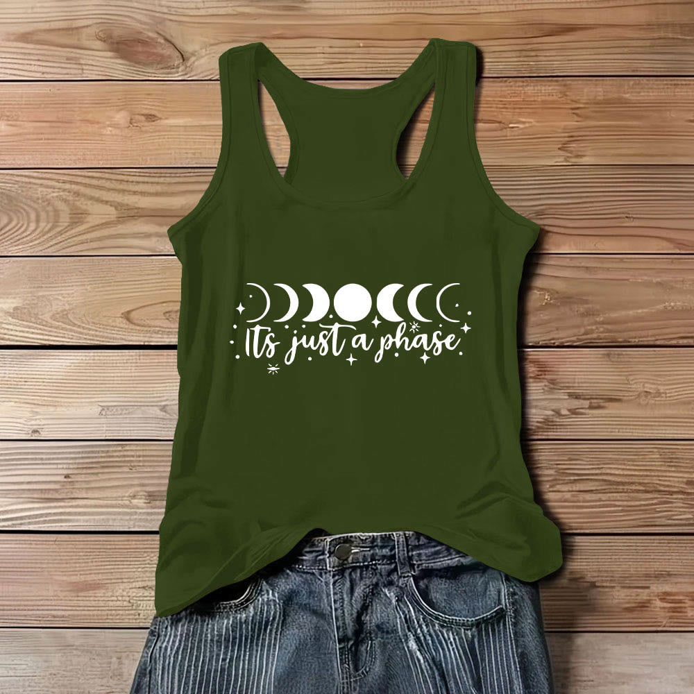 Olivenorma "Es solo una fase" Camiseta sin mangas suave y cómoda con pensamientos positivos - Verde - 3XL - image 12