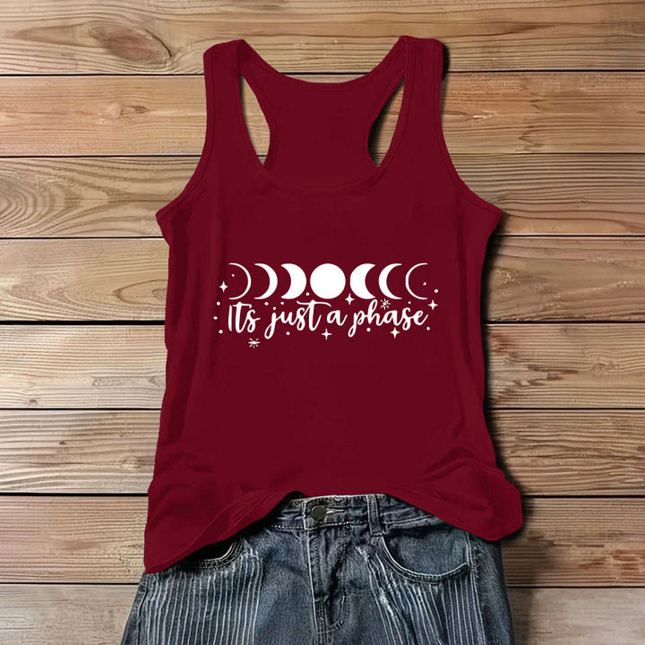 Olivenorma "Es solo una fase" Camiseta sin mangas suave y cómoda con pensamientos positivos - Rojo - 3XL - image 10