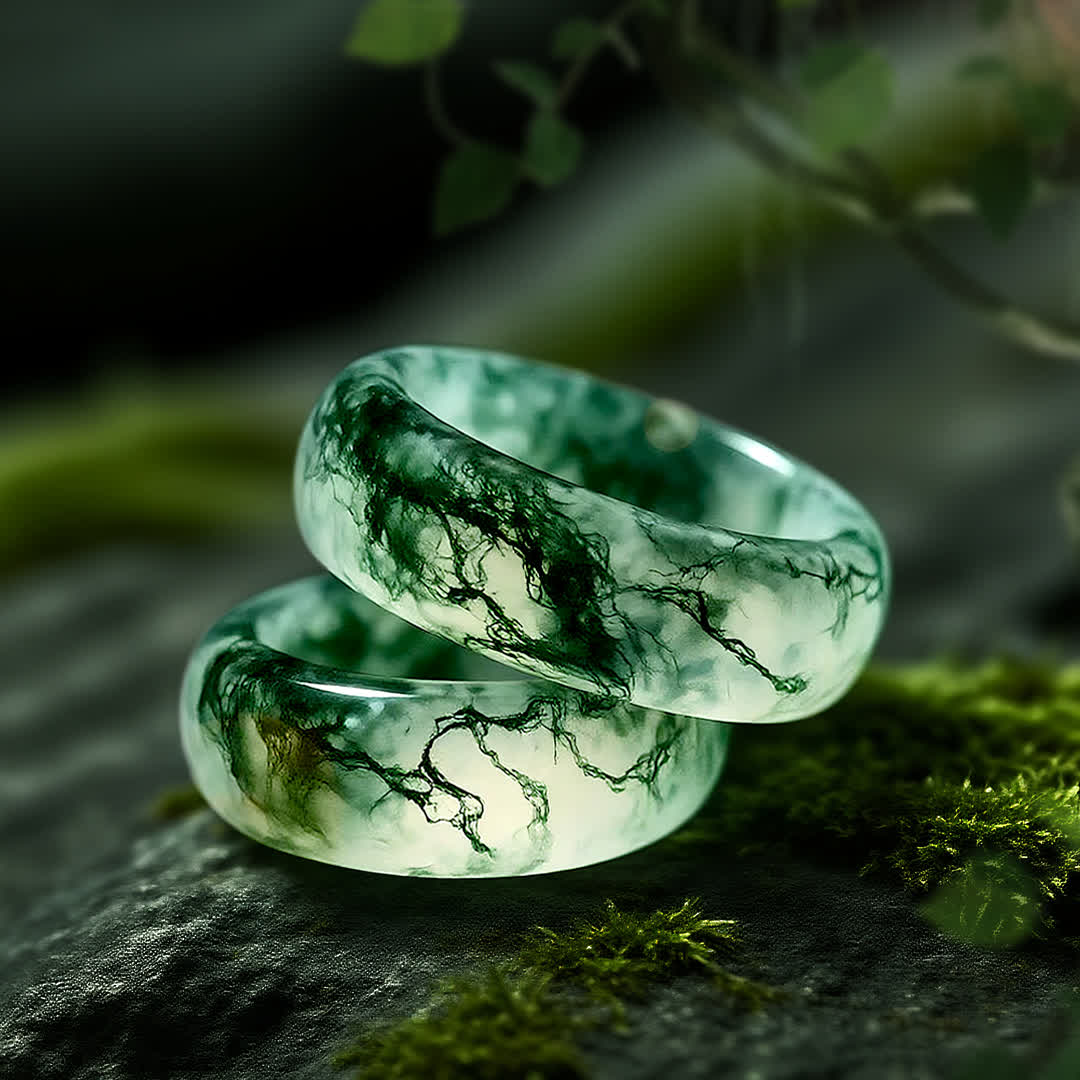 Anillo de ágata musgosa "Susurros del Bosque" de Olivenorma - Estados Unidos 11 - image 1