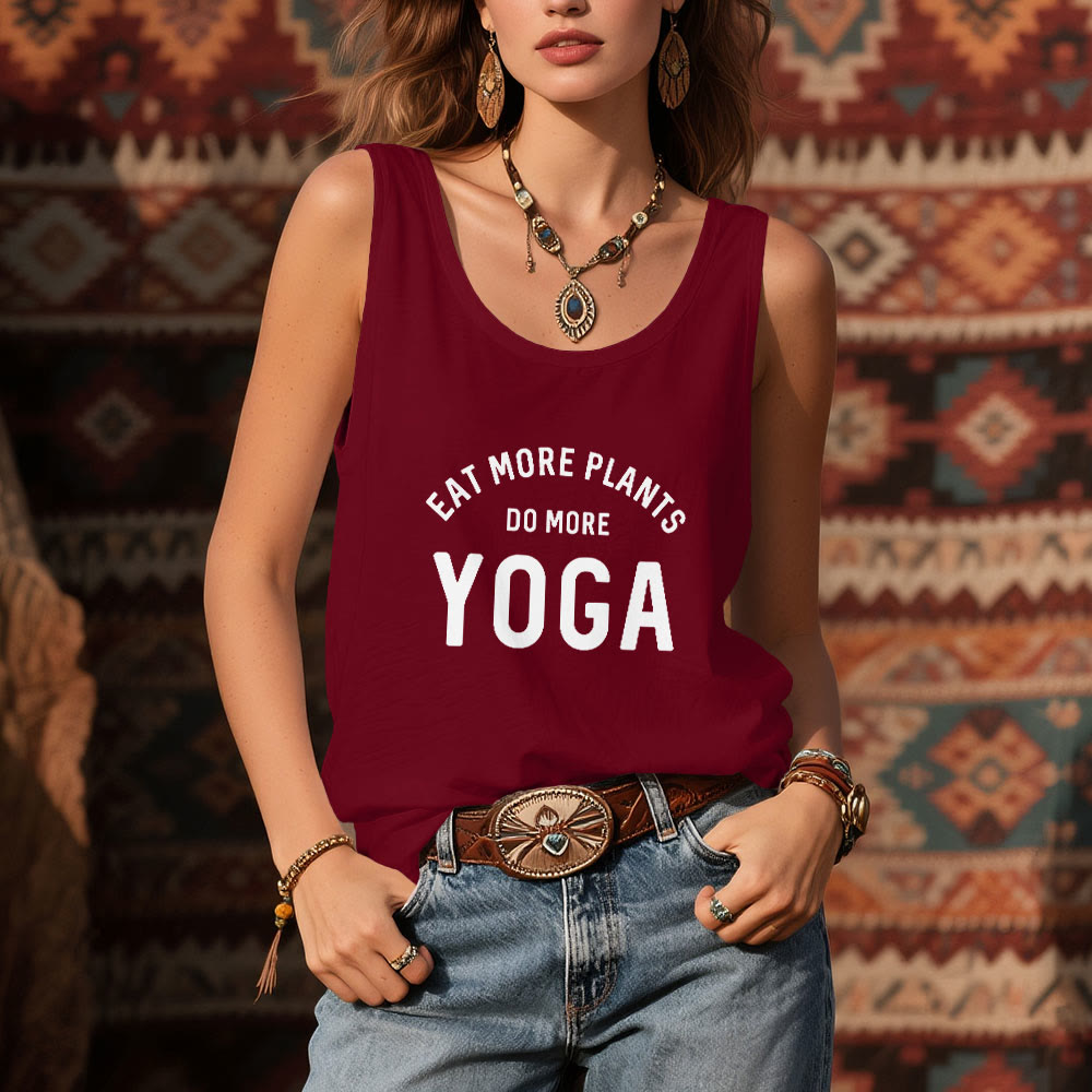 Camiseta sin mangas Olivenorma "COME MÁS PLANTAS, HAZ MÁS YOGA" - image 2