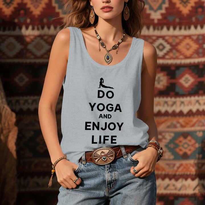 Camiseta espiritual Olivenorma "PRACTICA YOGA Y DISFRUTA LA VIDA" para mujer, suave y sin mangas - image 10