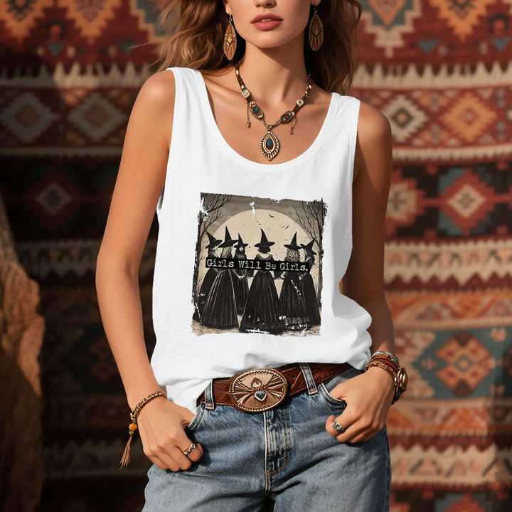 Olivenorma "CHICAS AYUDARÁN A CHICAS" Camiseta sin mangas espiritual de Power Witches para niñas - image 8
