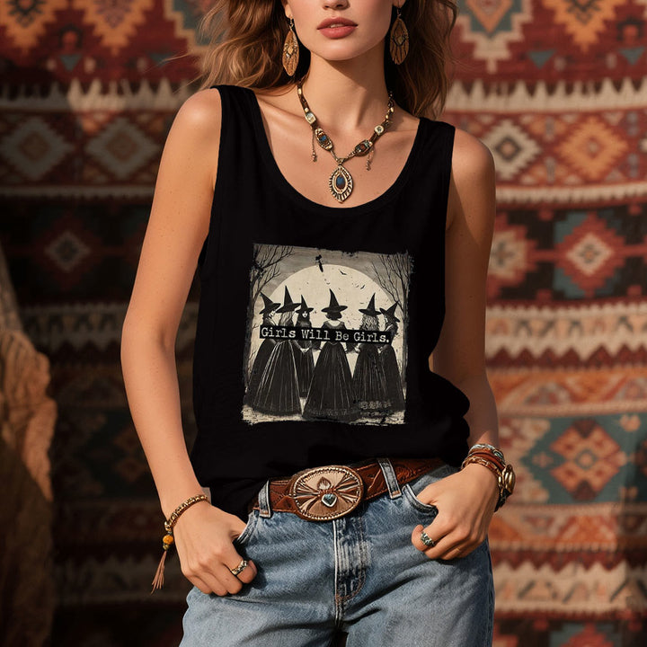 Olivenorma "CHICAS AYUDARÁN A CHICAS" Camiseta sin mangas espiritual de Power Witches para niñas - image 6