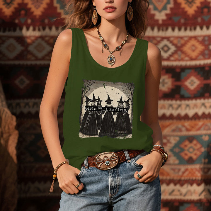 Olivenorma "CHICAS AYUDARÁN A CHICAS" Camiseta sin mangas espiritual de Power Witches para niñas - image 12