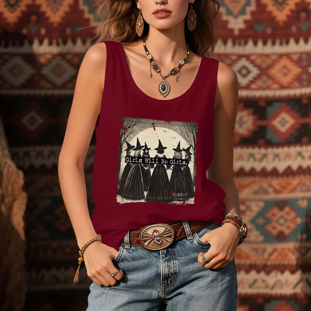Olivenorma "CHICAS AYUDARÁN A CHICAS" Camiseta sin mangas espiritual de Power Witches para niñas - image 2