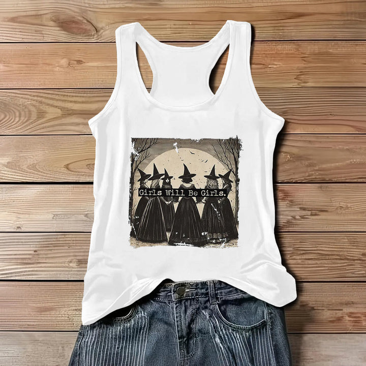 Olivenorma "CHICAS AYUDARÁN A CHICAS" Camiseta sin mangas espiritual de Power Witches para niñas - Blanco - 3XL - image 7