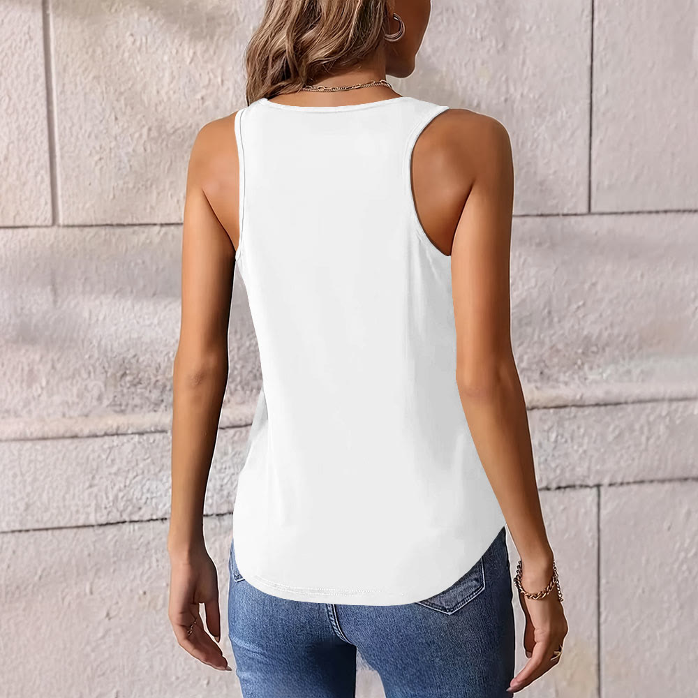 Camiseta sin mangas con estampado floral de mandala de Olivenorma para mujer  - image 3