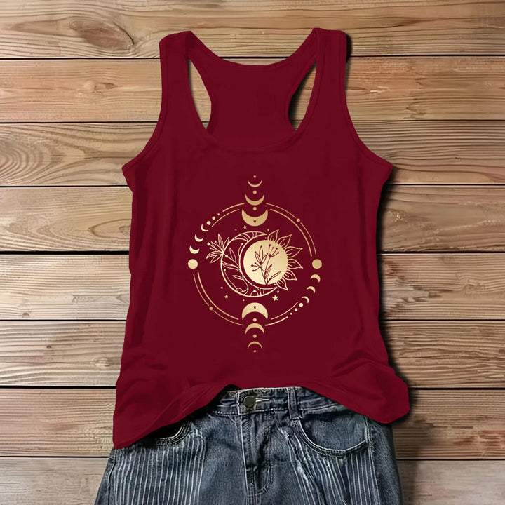 Camiseta Olivenorma Moom Phase de tirantes y cuello redondo para mujer, corte regular - Rojo - 3XL - image 9