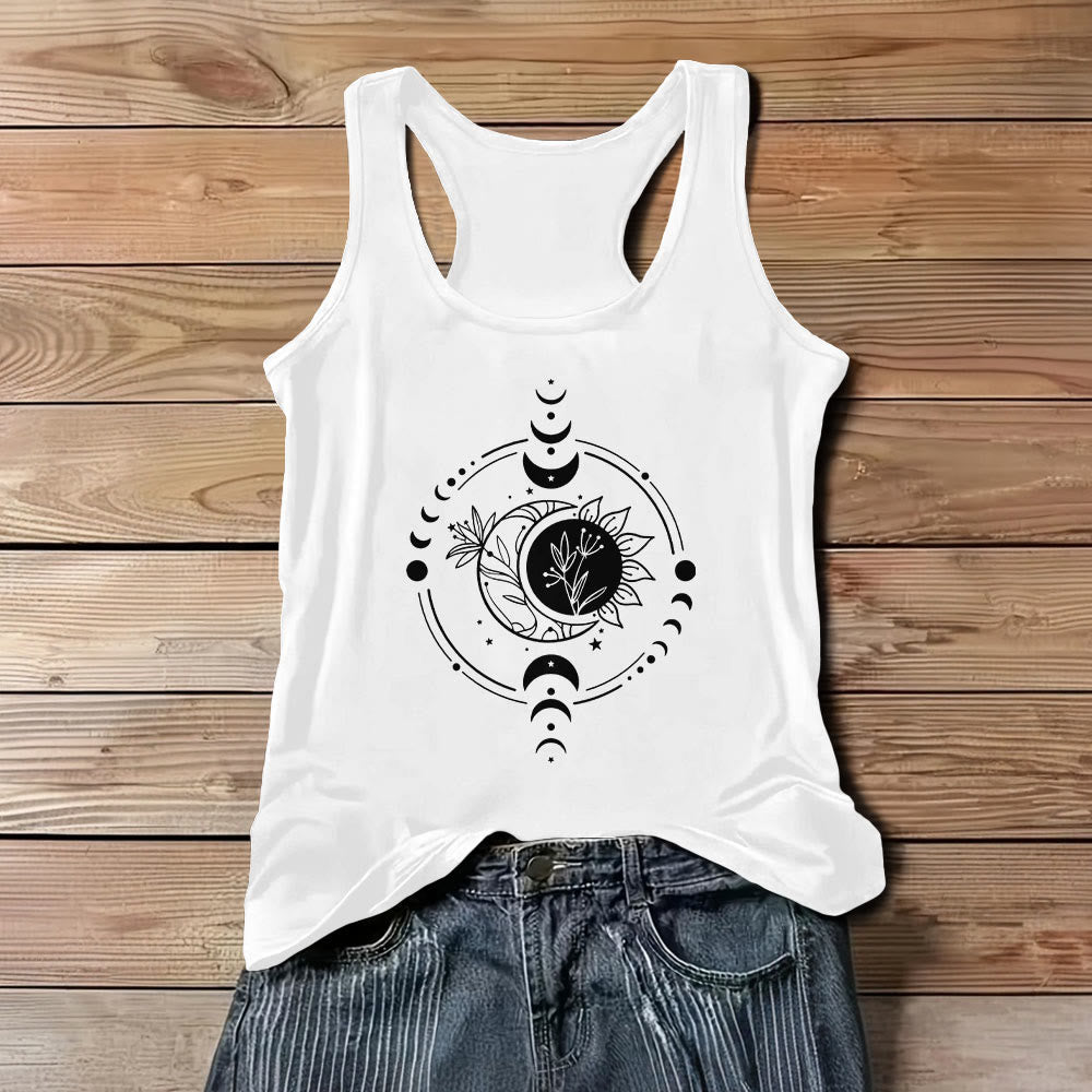 Camiseta Olivenorma Moom Phase de tirantes y cuello redondo para mujer, corte regular - Blanco - 3XL - image 5