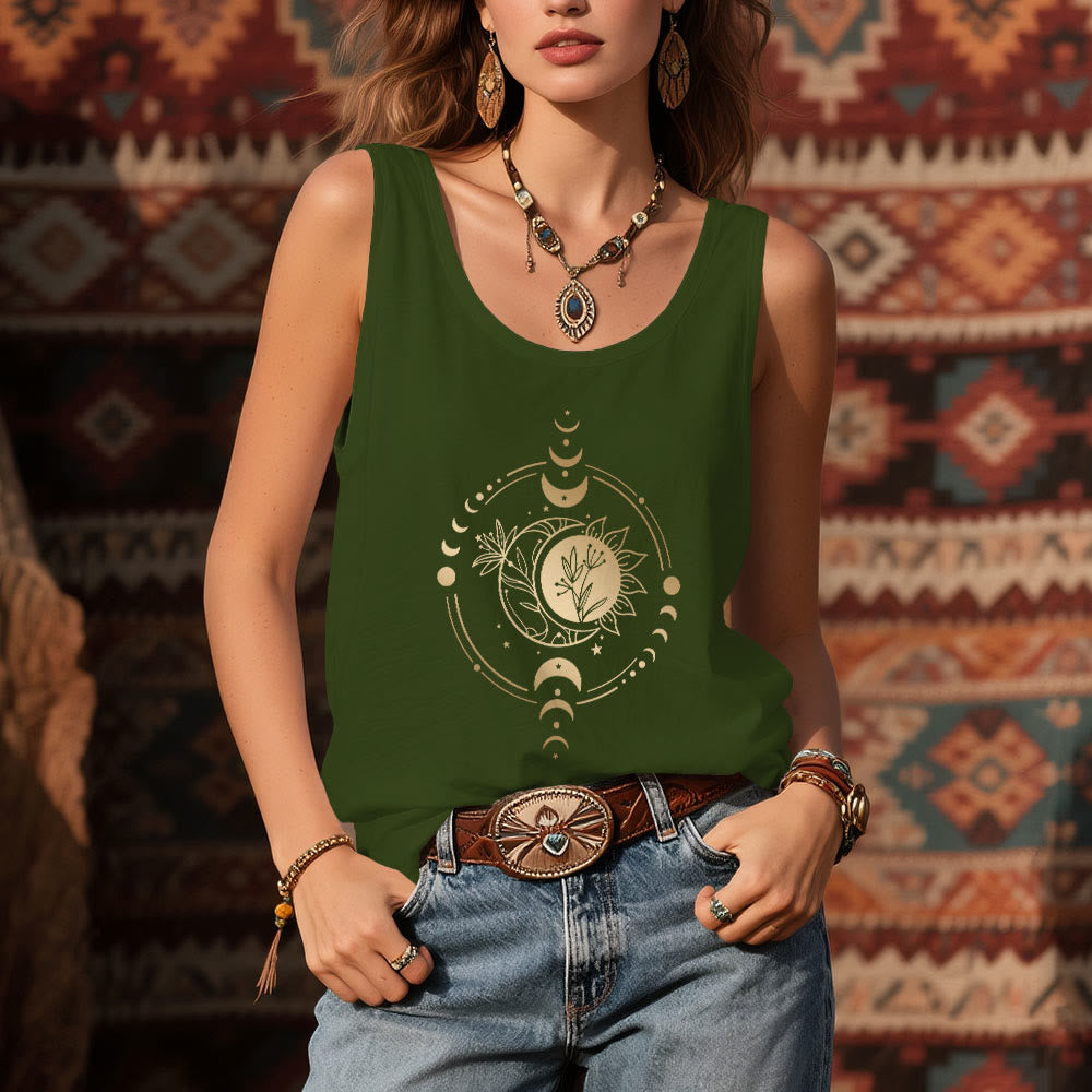 Camiseta Olivenorma Moom Phase de tirantes y cuello redondo para mujer, corte regular - image 12