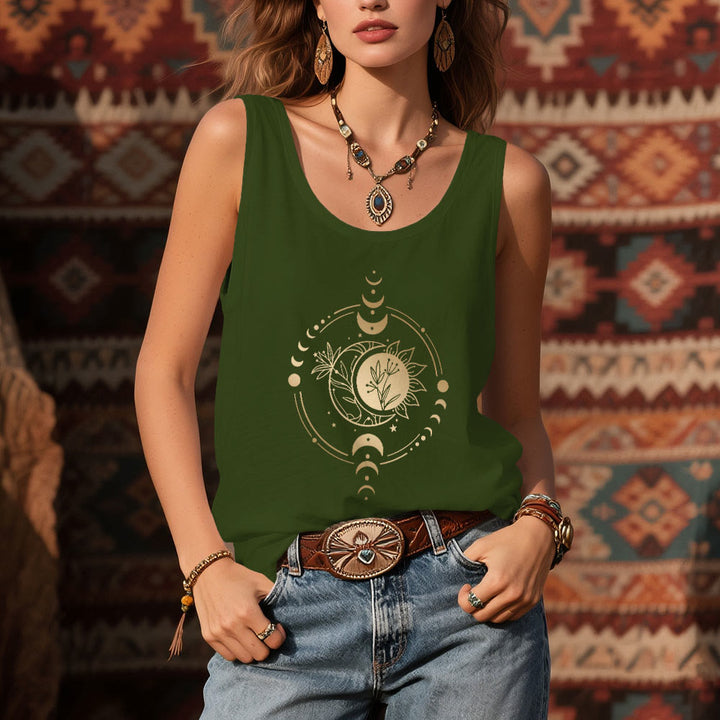 Camiseta Olivenorma Moom Phase de tirantes y cuello redondo para mujer, corte regular - image 12