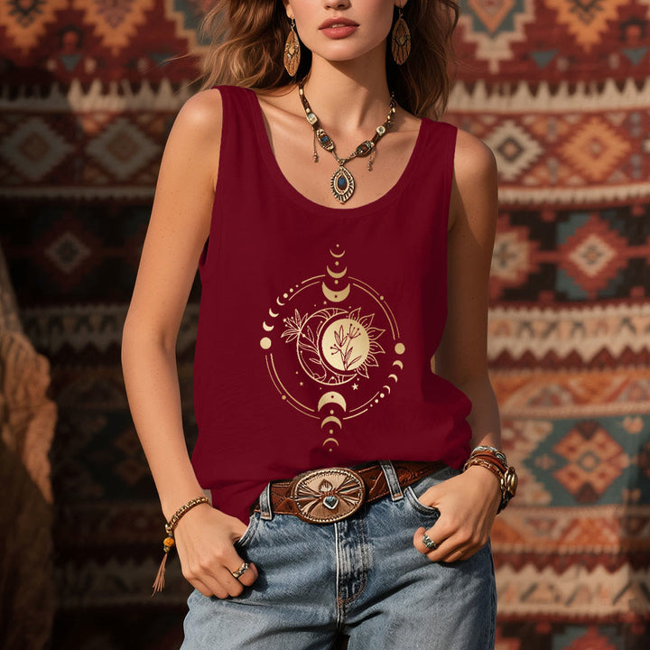 Camiseta Olivenorma Moom Phase de tirantes y cuello redondo para mujer, corte regular - image 10