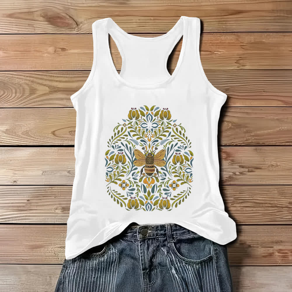 Olivenorma Cottagecore Be Folk Art Camiseta sin mangas - Blanco - 3XL - image 1