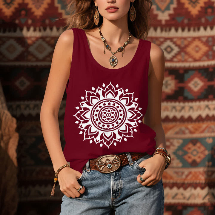 Olivenorma Boho Mandala - Camiseta de tirantes holgada para mujer - image 8