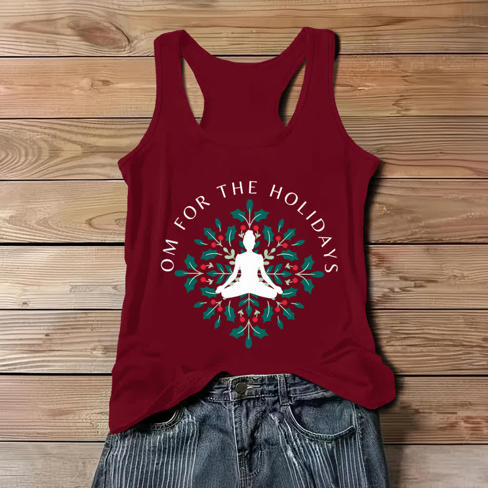 Camiseta sin mangas de entrenamiento Olivenorma Om for the Holidays - Rojo - 3XL - image 7