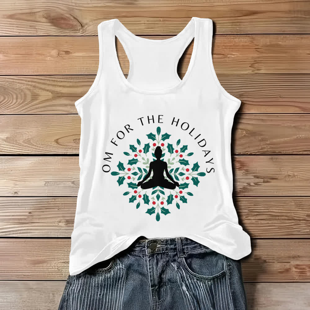 Camiseta sin mangas de entrenamiento Olivenorma Om for the Holidays - Blanco - 3XL - image 1