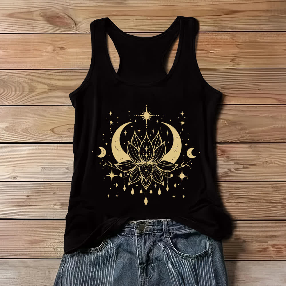 Olivenorma Yoga Lotus Camisetas sin mangas con espalda cruzada - Negro - 3XL - image 1