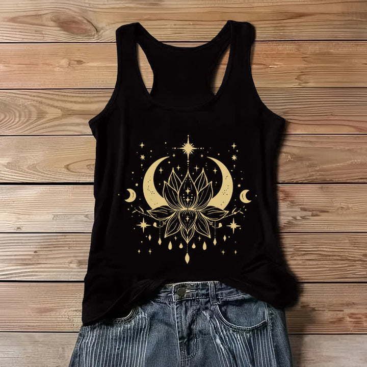 Olivenorma Yoga Lotus Camisetas sin mangas con espalda cruzada - Negro - 3XL - image 1