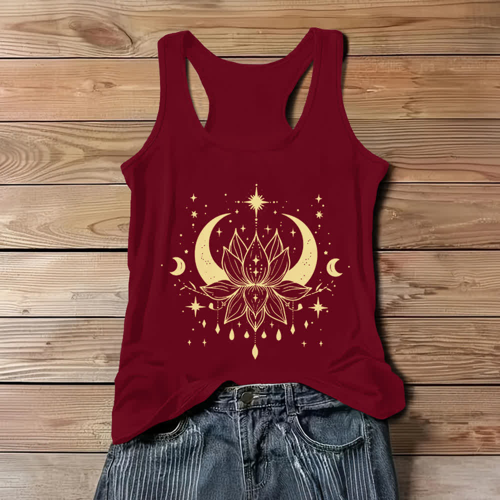 Olivenorma Yoga Lotus Camisetas sin mangas con espalda cruzada - Rojo - 3XL - image 7