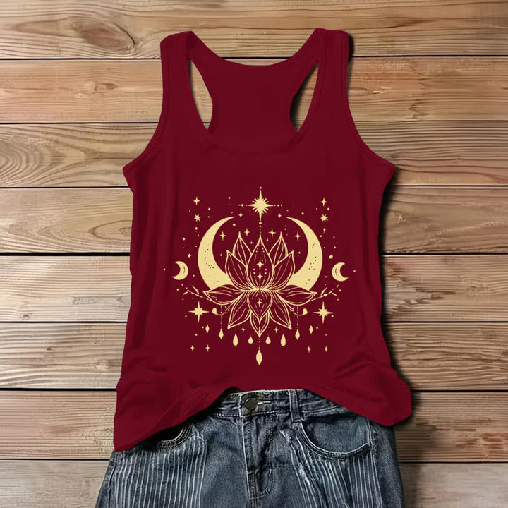 Olivenorma Yoga Lotus Camisetas sin mangas con espalda cruzada - Rojo - 3XL - image 7