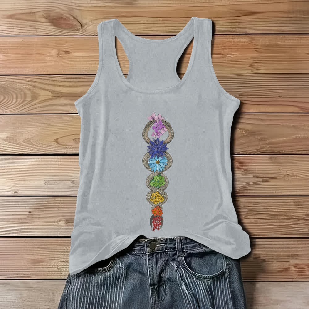 Camiseta Olivenorma del Despertar de la Kundalini de los 7 Chakras - Gris - 3XL - image 5