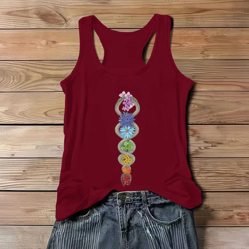 Camiseta Olivenorma del Despertar de la Kundalini de los 7 Chakras - Rojo - 3XL - image 7