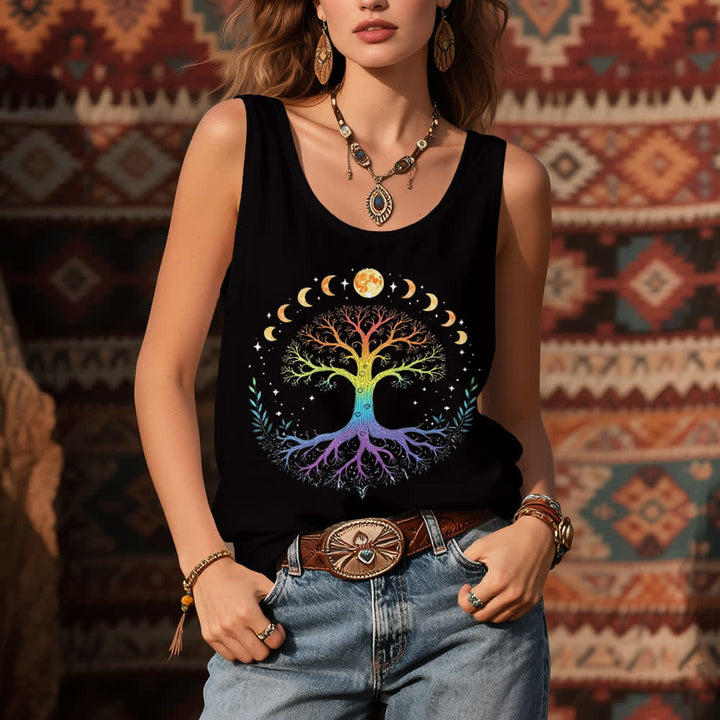 Olivenorma - Camiseta sin mangas elástica holgada con el árbol de la vida - image 2