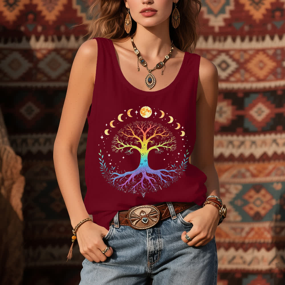 Olivenorma - Camiseta sin mangas elástica holgada con el árbol de la vida - image 8