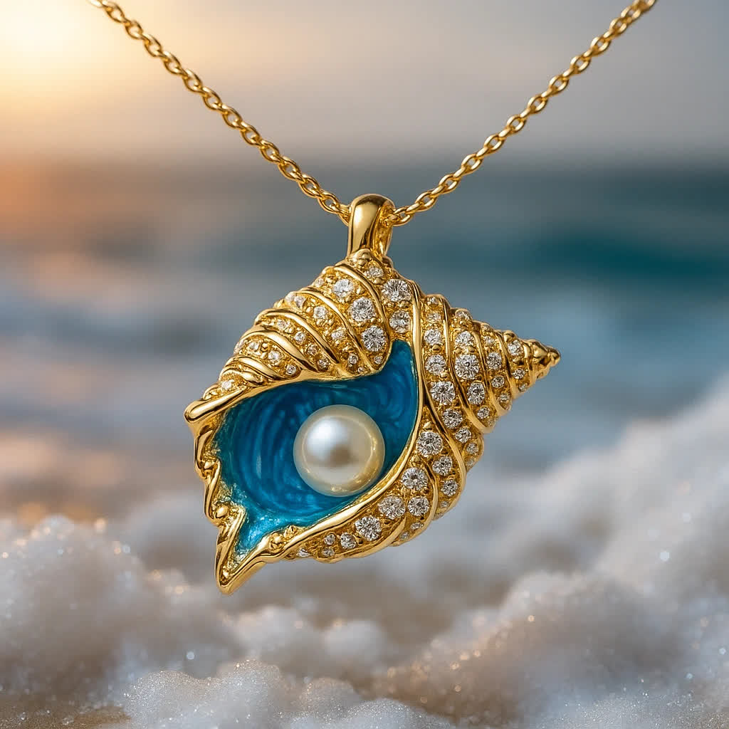Olivenorma Elysian Tides – El secreto del océano: pendientes, collar y anillo - Collar - 40+5 cm - image 8