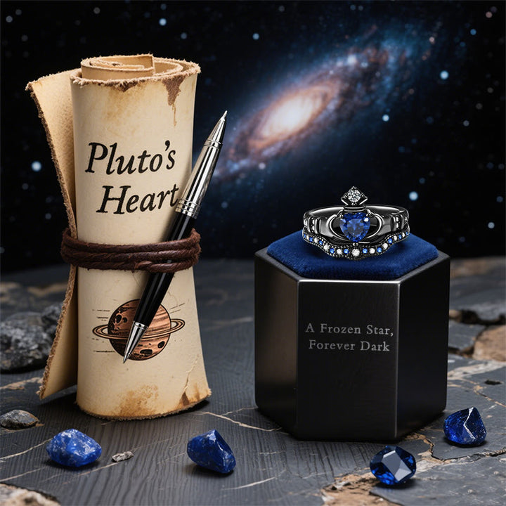 Anillo de amor con zafiro y corazón de Plutón de Olivenorma - image 3