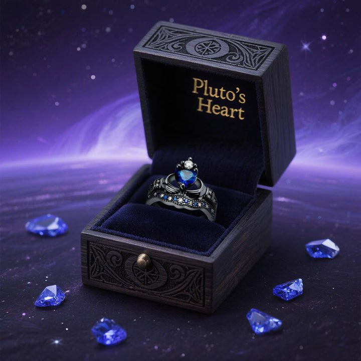 Anillo de amor con zafiro y corazón de Plutón de Olivenorma - image 4