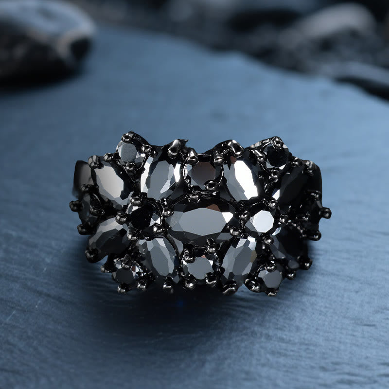 Anillo floral de obsidiana sombra de Olivenorma Cassiopeia - Estados Unidos 10 - image 1