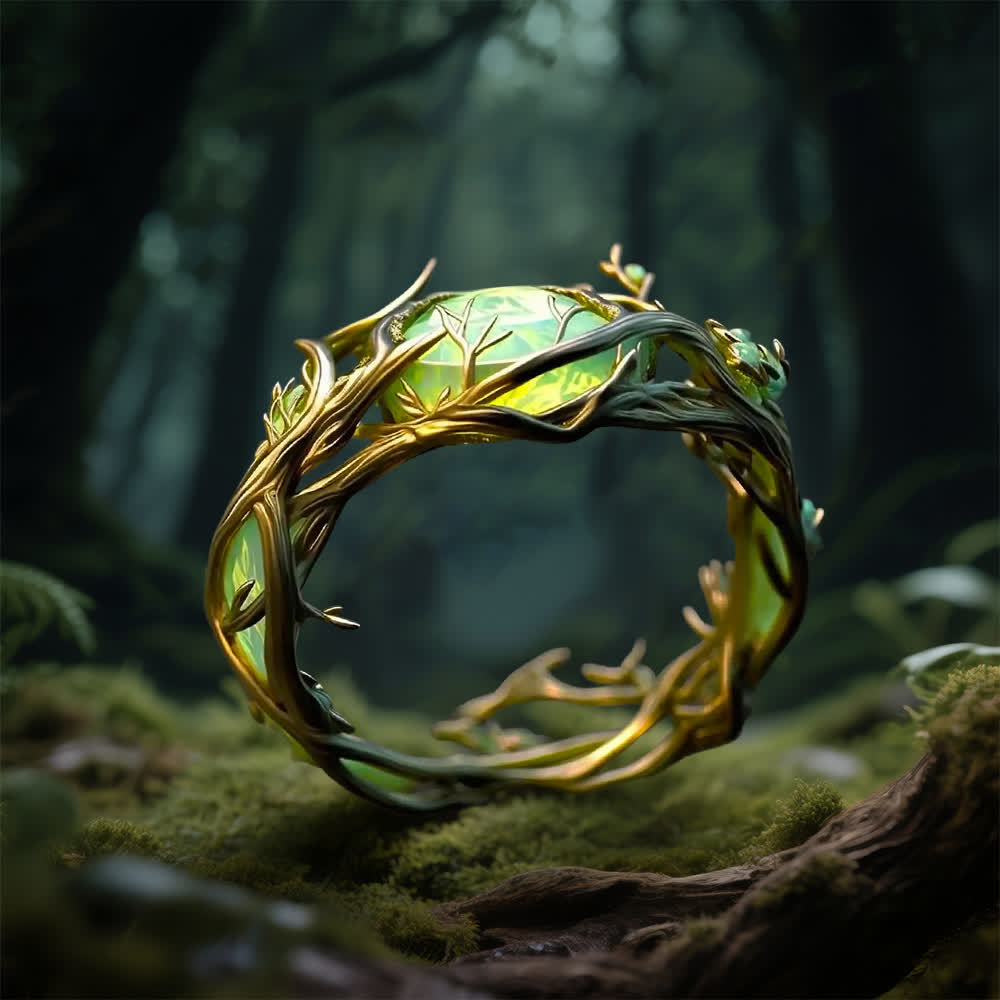 Anillo Olivenorma "Juramento Verde" de Ópalo Verde Natural - Estados Unidos 10 - image 1