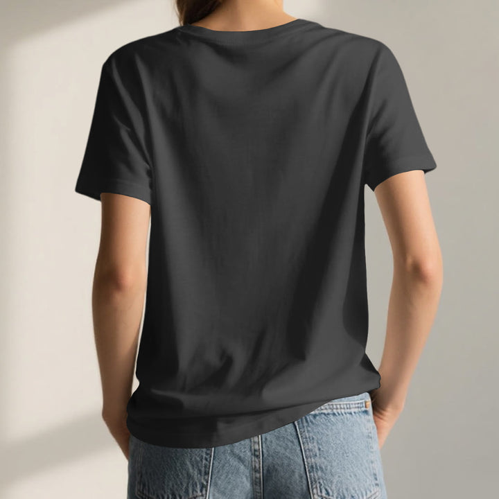 Camiseta Olivenorma Breathe Symbol para mujer, de algodón, de manga corta y cuello en V, para yoga y meditación - image 3