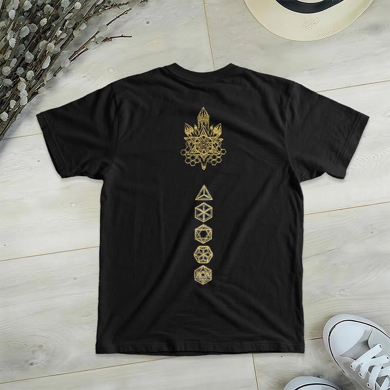 Camiseta gráfica suave Olivenorma , camisetas espirituales con cuello en V y el Cubo de Metatrón - image 2