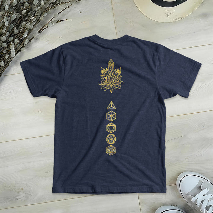 Camiseta gráfica suave Olivenorma , camisetas espirituales con cuello en V y el Cubo de Metatrón - image 17