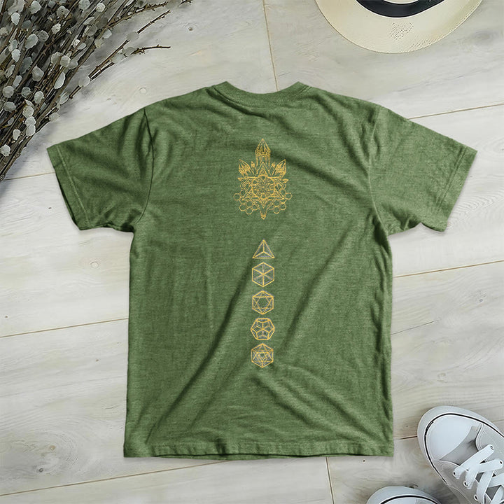 Camiseta gráfica suave Olivenorma , camisetas espirituales con cuello en V y el Cubo de Metatrón - image 21
