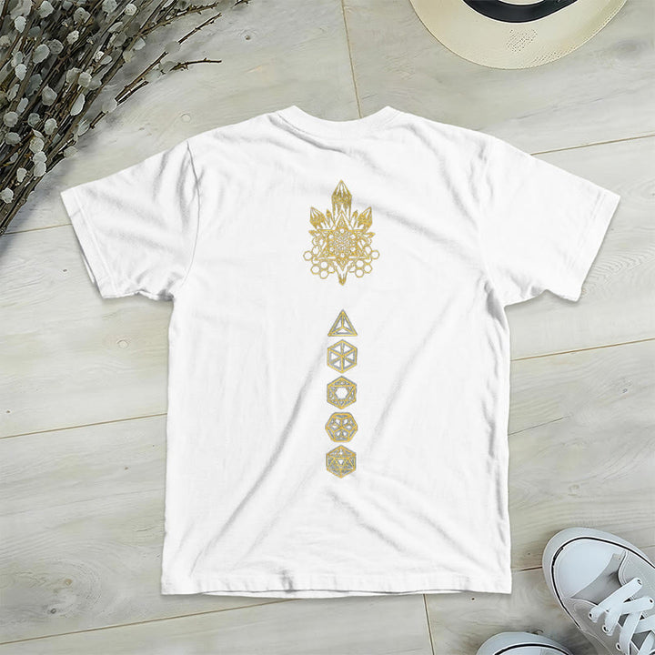 Camiseta gráfica suave Olivenorma , camisetas espirituales con cuello en V y el Cubo de Metatrón - image 11