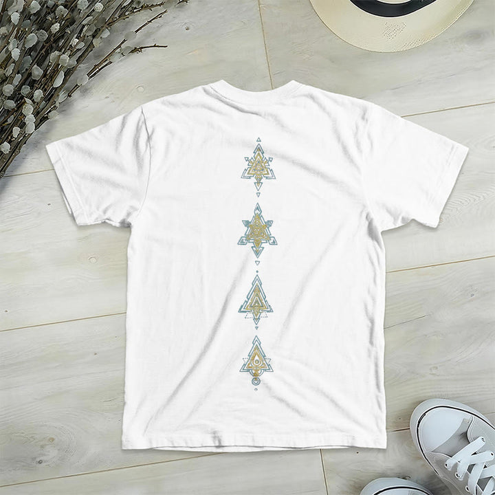 Camiseta de cuello en V con el símbolo del cubo de Metatro de Olivenorma , geometría sagrada, sanación y espiritualidad. - image 14