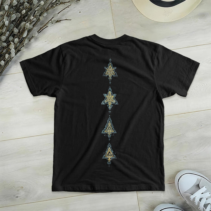 Camiseta de cuello en V con el símbolo del cubo de Metatro de Olivenorma , geometría sagrada, sanación y espiritualidad. - image 12