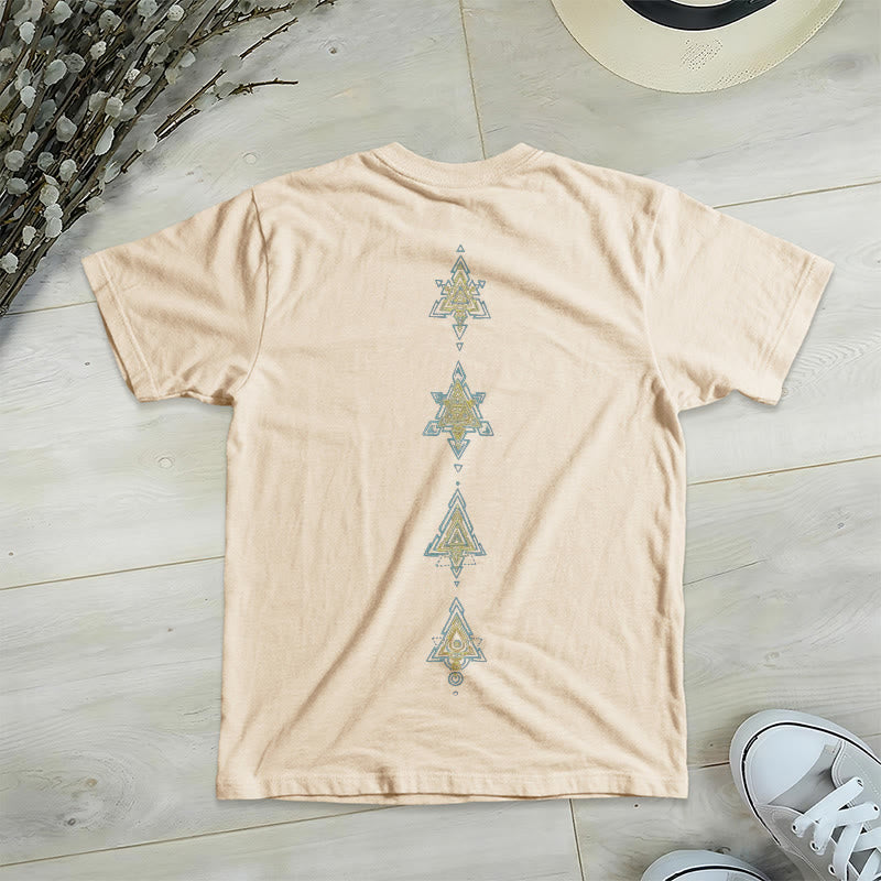 Camiseta de cuello en V con el símbolo del cubo de Metatro de Olivenorma , geometría sagrada, sanación y espiritualidad. - image 16