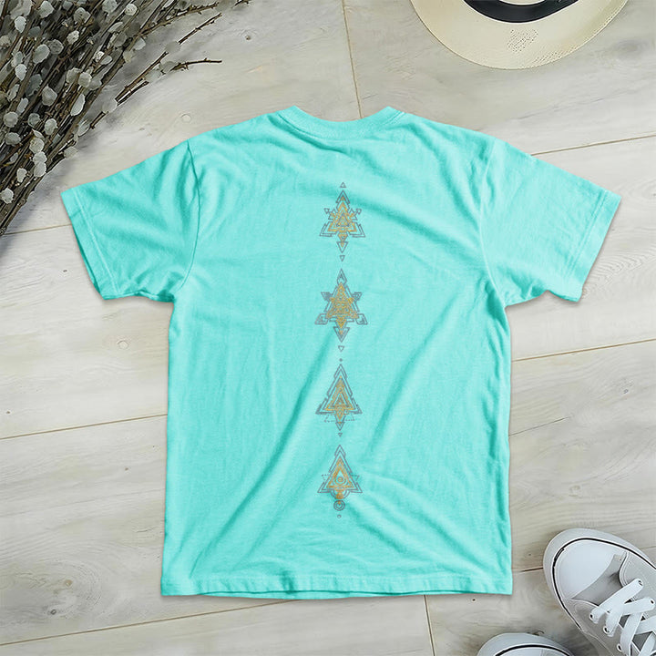 Camiseta de cuello en V con el símbolo del cubo de Metatro de Olivenorma , geometría sagrada, sanación y espiritualidad. - image 20