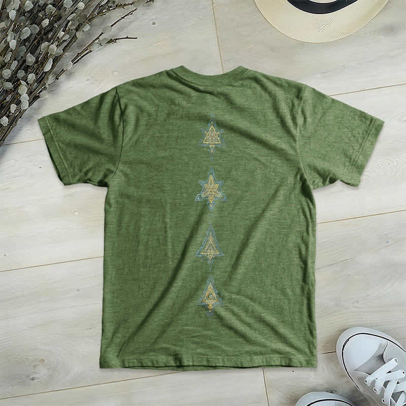 Camiseta de cuello en V con el símbolo del cubo de Metatro de Olivenorma , geometría sagrada, sanación y espiritualidad. - image 28
