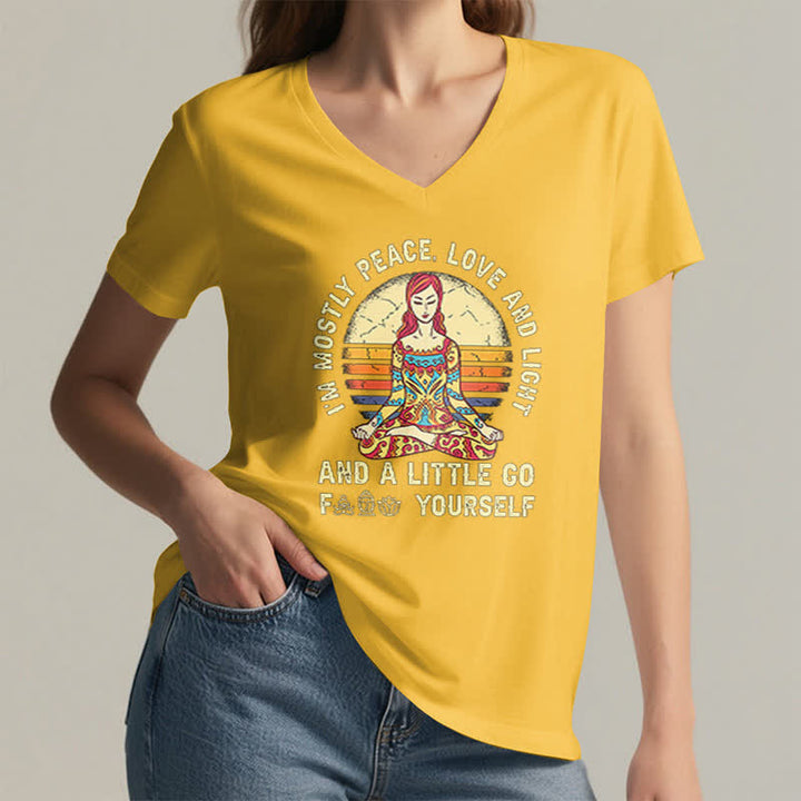 Camiseta de yoga Olivenorma "Soy sobre todo paz, amor y luz" - image 23