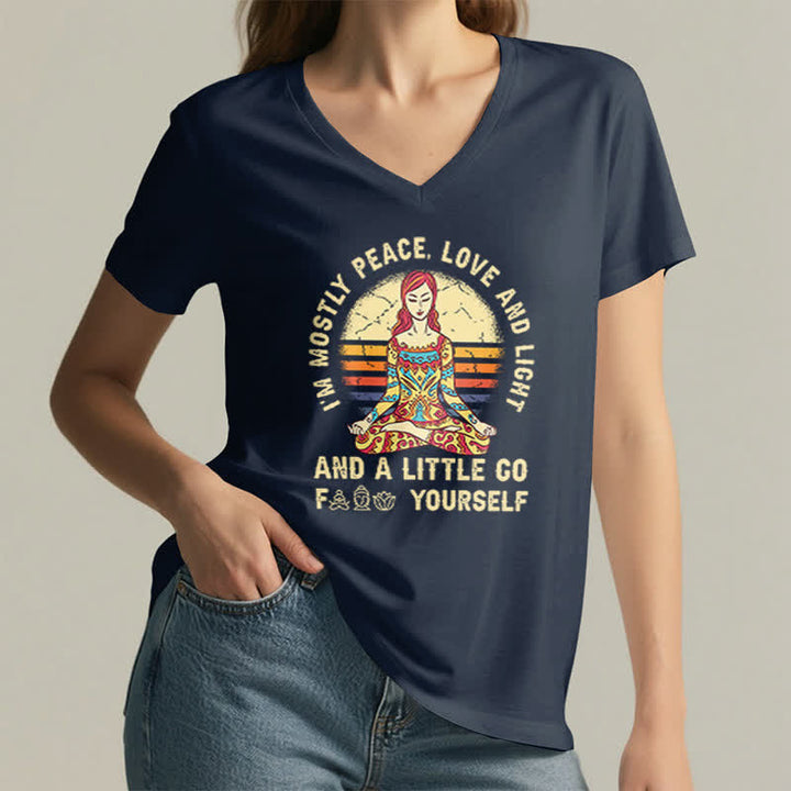 Camiseta de yoga Olivenorma "Soy sobre todo paz, amor y luz" - image 8
