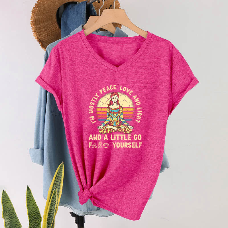 Camiseta de yoga Olivenorma "Soy sobre todo paz, amor y luz" - image 30