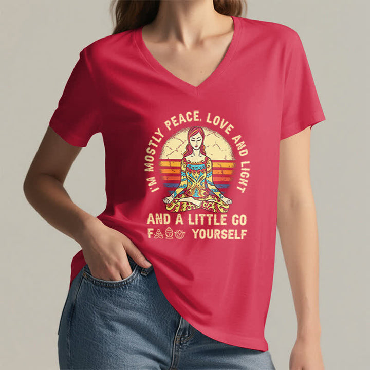 Camiseta de yoga Olivenorma "Soy sobre todo paz, amor y luz" - image 20
